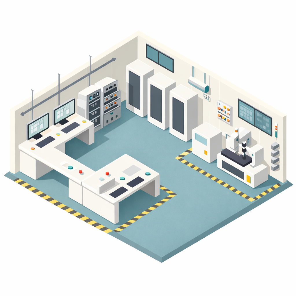Cartoon of a production room